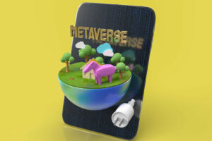 table and earth for metaverse for technology or vr concept 3d rendering