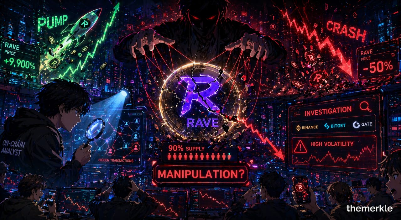 RAVE Token Turmoil Deepens As Manipulation Allegations Trigger Investigation, Sharp Price Drop, And Community Backlash