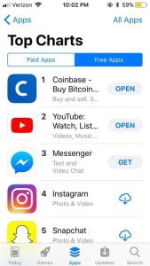 With Coinbase Topping iOS Chart, Is Public Adoption Underway? » The ...